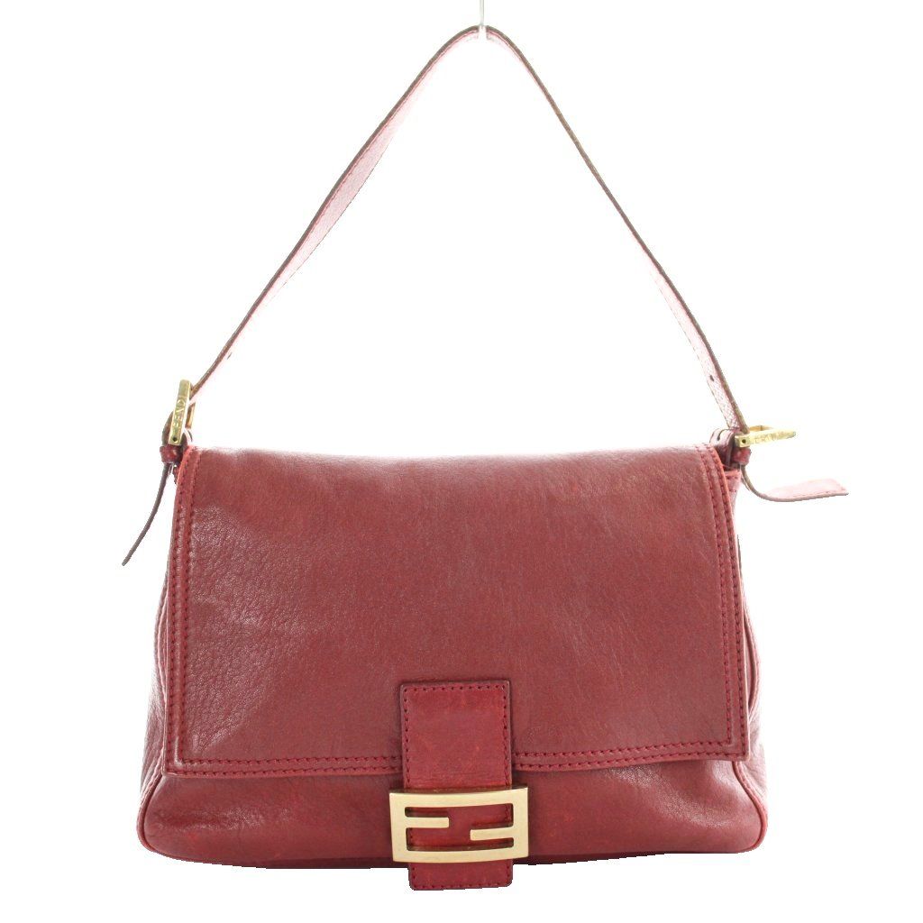 フェンディ FENDI BORSA MAMMA BAGUETTE マンマバケット ワンショルダーバッグ ハンドバッグ ナッパレザー 牛革 ダークレッド 赤 ボルドー /MW ■GY18 ■OH 60,005円