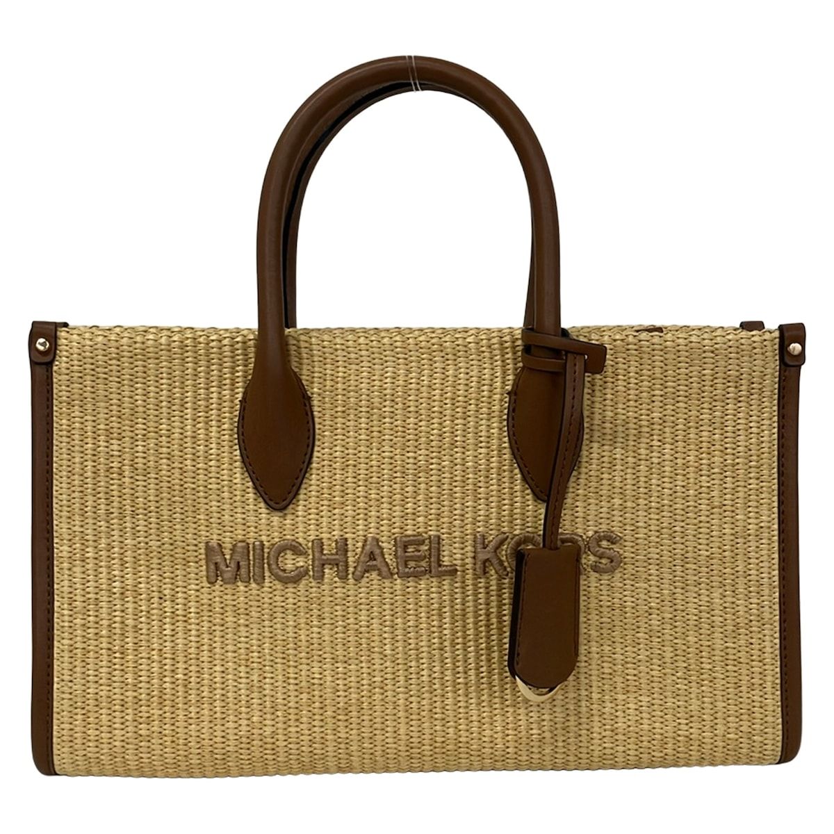 MICHAEL KORS(マイケルコース) ハンドバッグ美品 - ベージュ×ダークブラウン レザー