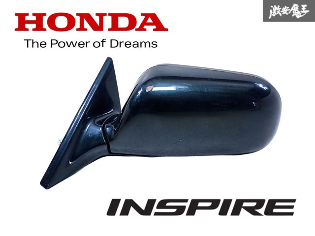 【動作OK】ホンダ 純正 CB5 インスパイア ドアミラー サイドミラー 電動格納 5ピン 左 左側 助手席側 G62P ジュネーブグリーンパール 即納