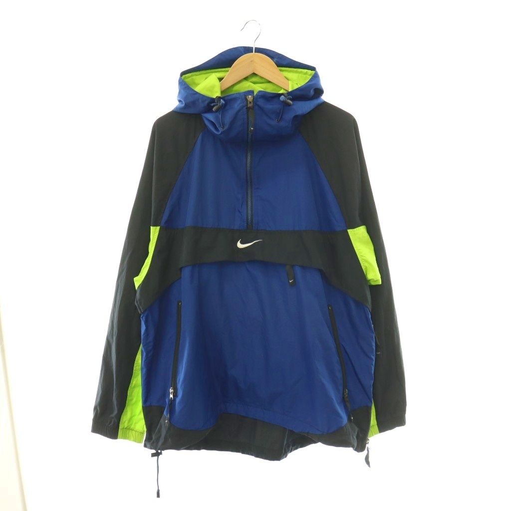 ナイキエーシージー NIKE ACG アノラックプルオーバー ジャケット ジャンパー 105 青 ブルー 黒 ブラック ライム /CX ■ECA008