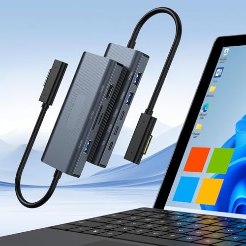 【2026新デザイン】マイクロソフトsurface dock 2,11-in-1 Microsoft Surface Dock, surface thunderbolt 4 ドック4K@60HZ HDMI、5Gbps高速データ転送Surface Surfact