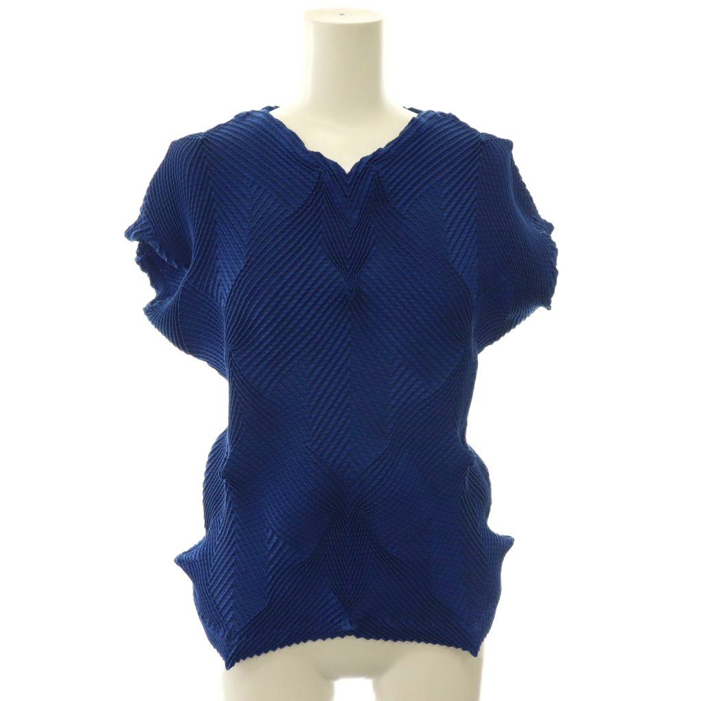 イッセイミヤケ ISSEY MIYAKE エイポックエイブル AT41FJ212 TYPE-O 010 トップス カットソー フレンチスリーブ 1 青 ブルー /NR ■SH 54,540円