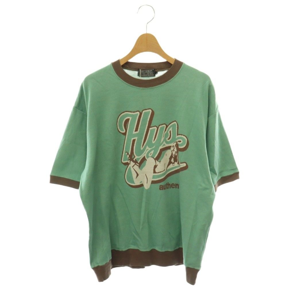 ヒステリックグラマー HYSTERIC GLAMOUR 26SS AUTHENTICジャカード Tシャツ カットソー 半袖 L 緑 グリーン /HS ■OS ■SH