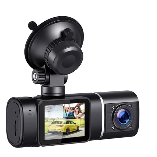 ★新品★LAMTTO ドライブレコーダー 前方・車内2カメラ一体型 1080P 小型 駐車監視 暗視対応 メモリーカード別売 13d572cb