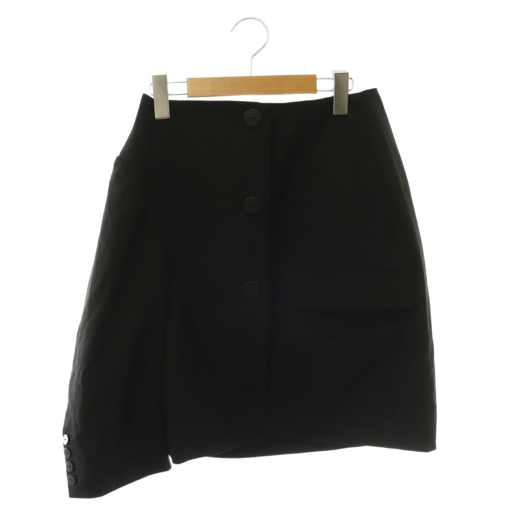 エンフォルド ENFOLD 26AW TAILORED MINI-SKIRT スカート テイラード ミニ デザイン ウールライク 38 黒 ブラック /HS ■OS