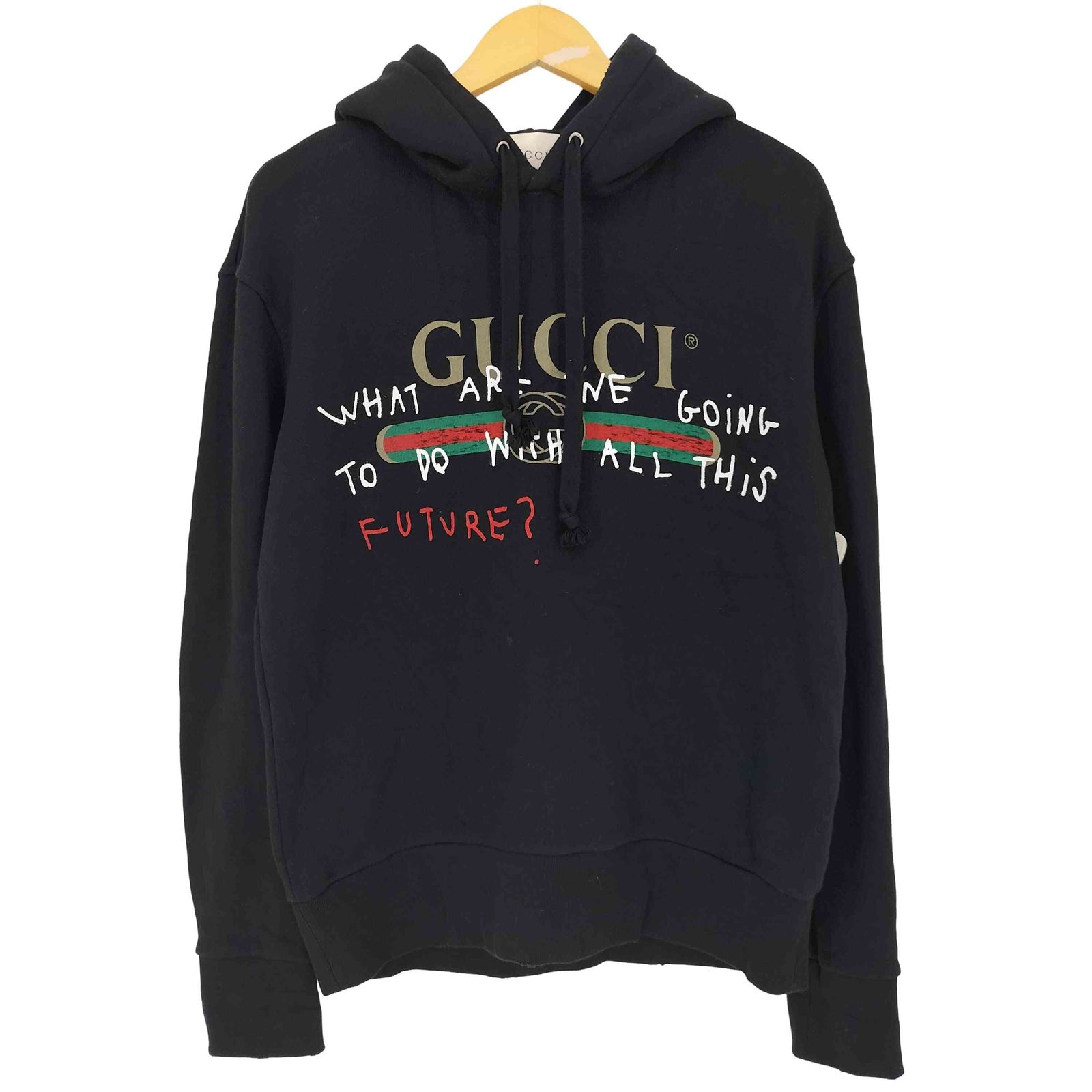 グッチ GUCCI 17aw Coco Capitan vintage logo hooded sweatshirt ココ・キャピタン ヴィンテージ ロゴ フーデッド スウェットシャツ メンズ import：XS