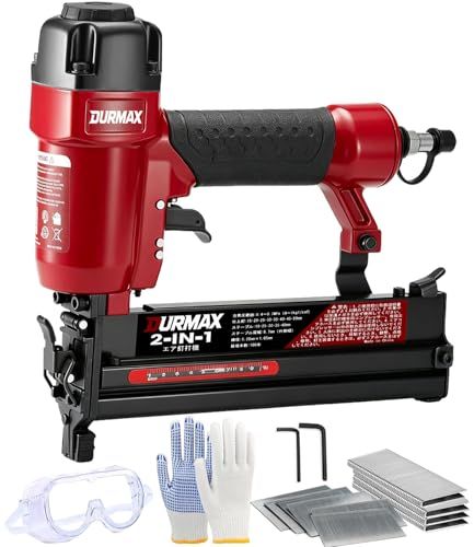 2 in 1エアタッカー エア釘打ち機 DIY 常圧 軽量コンパクト、釘打機 、大工工具、内装用、収納家具、キッチン、棚製造、家具木工用、1台2役、日本語取扱説明書、六角レンチ、保護メガネ×1、作業手袋×1、釘1000 本付属t 7,782円