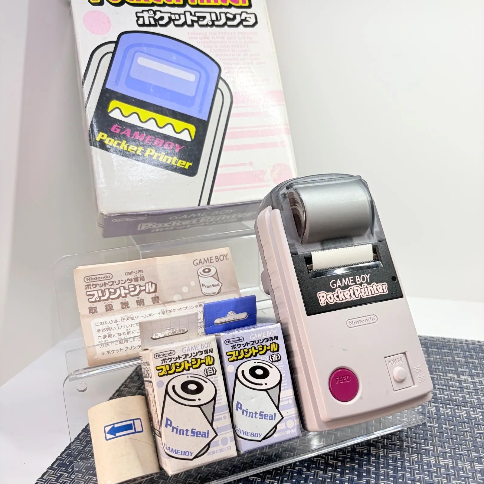 ゲームボーイ　ポケットプリンター　ポケットカメラ　プリントシール　動作確認済み 動作確認済】GB ポケットプリンタ ゲームボーイ プリントシール2本付き