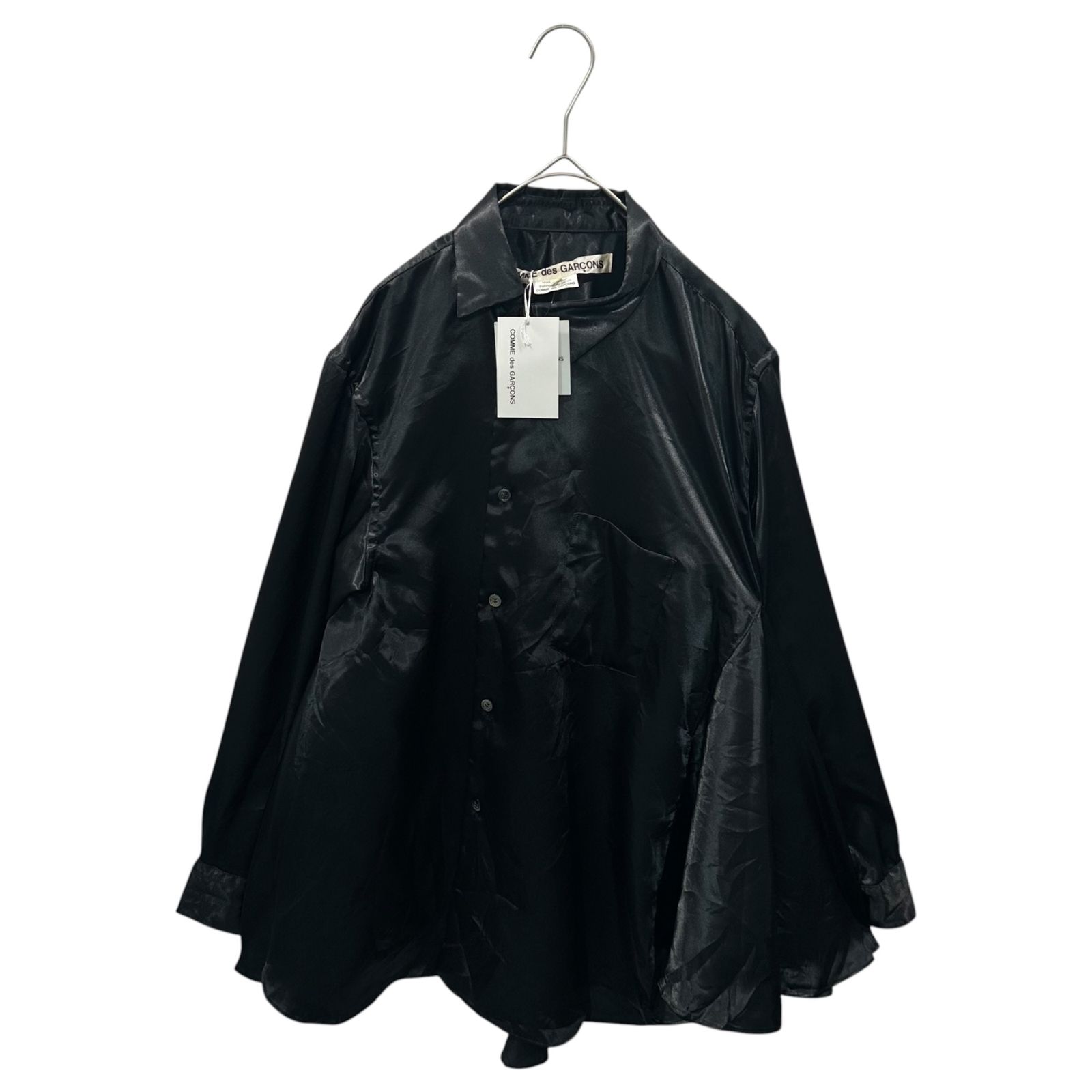 COMME des GARCONS(コムデギャルソン) 2026SS Twisted Polyester Blouse ポリエステル 捻じれ ブラウス GQ-B020 XS ブラック AD2025