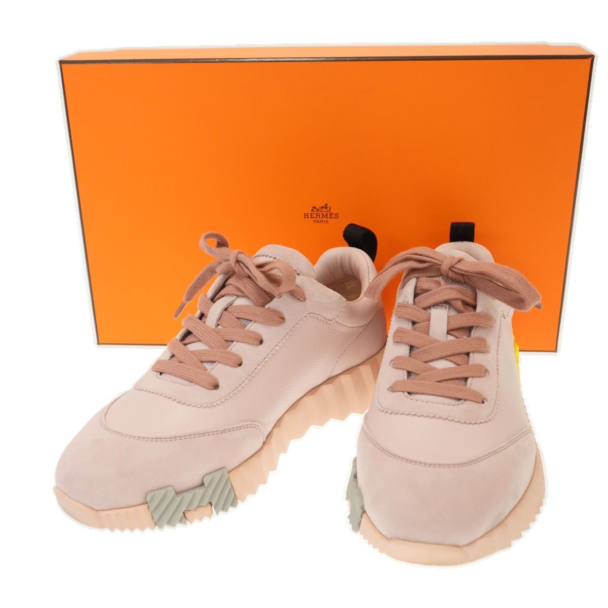 HERMES エルメス Bouncing Sneaker バウンシング スニーカー ピンク 37.5