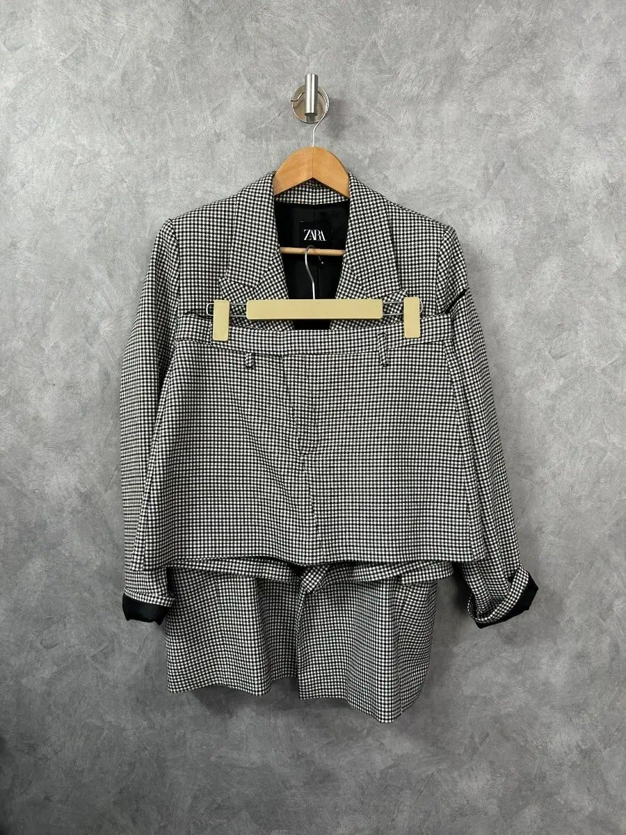 ザラ CHECK ジャケット スカート ハーフパンツ セット L