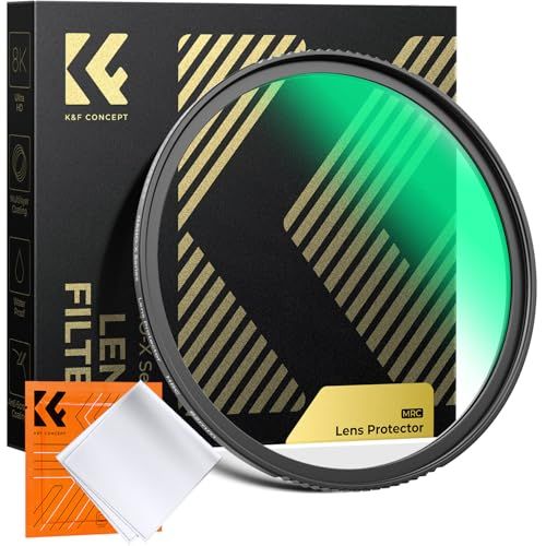 K&F CONCEPT 67mm レンズフィルター レンズ保護用 プロテクター | 8K対応 0.3%反射率 99.3%透過率 薄枠 撥水 防汚 キズ防止 28層コーティング クリーニングクロス付属 Nano-Xcel FV707★m 285388a3