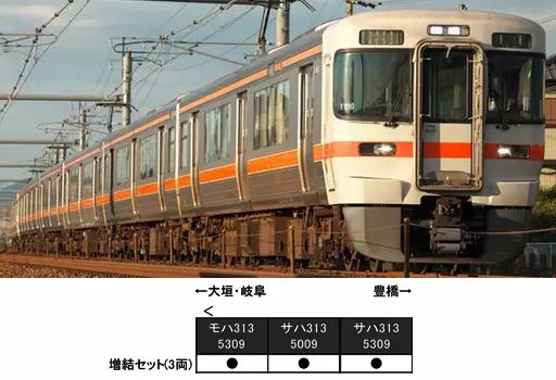 【中古】鉄道模型 1/150 313系5000番台 新快速 3両増結セット [10-1380]