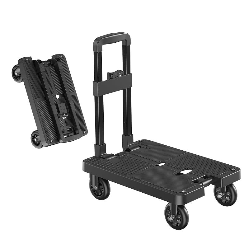 【新品】 ZanPaun ボータブル電源用キャリーカート ポータブル電源移動用 台車 折りたたみ式 カート軽量 静音 キャリーカート車輪 タイヤ大きい 防災グッズ 防災用品 避難 アウトドア荷物運びに便利 耐荷重：160kg ポータブル電源アクセサリー