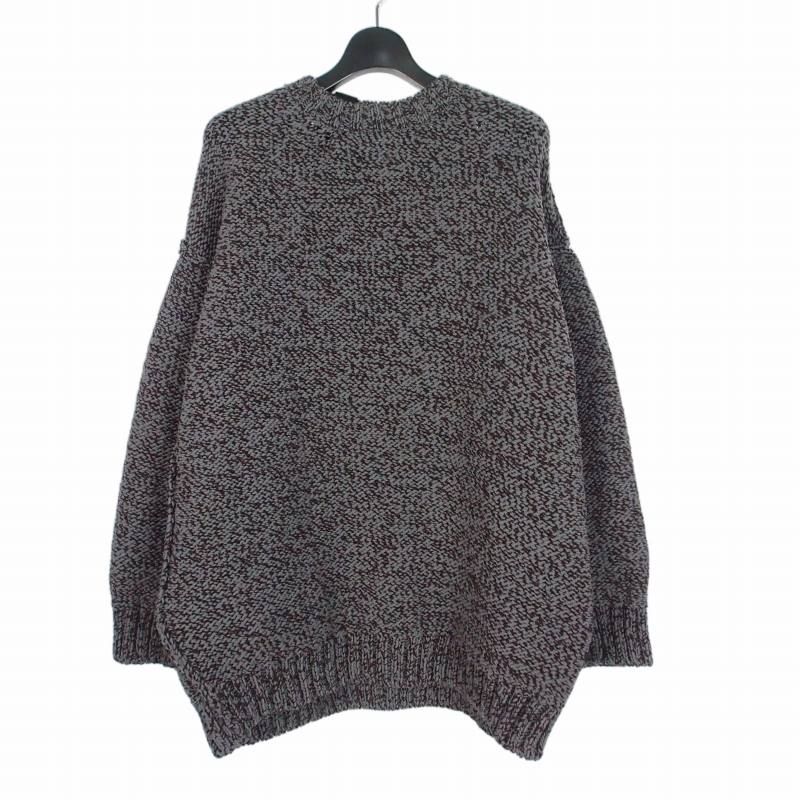 ミスターハリウッド N.HOOLYWOOD 23AW CREWNECK KNIT クルーネックニット セーター 40/42 グレー ブラウン 2232-KT09-053