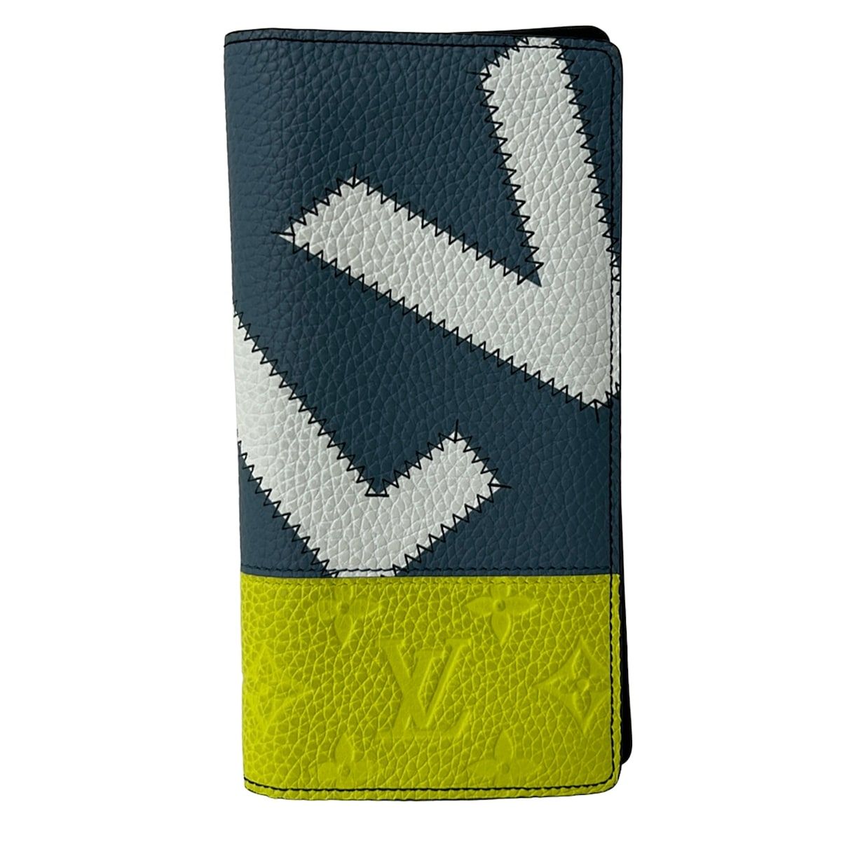 LOUIS VUITTON(ルイヴィトン) 長財布 デイブレイク ポルトフォイユブラザNM M81440 グレー×イエロー×白 レザー、牛革 30,030円