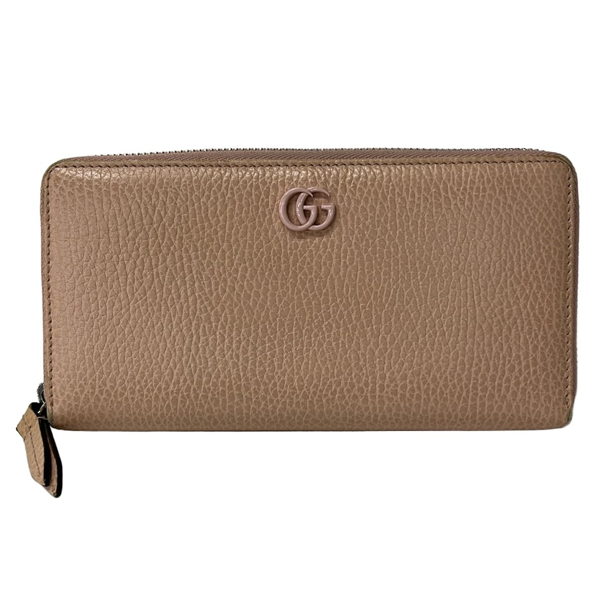GUCCI(グッチ) 長財布 GGマーモント 456117 ライトピンク ラウンドファスナー レザー 15,150円
