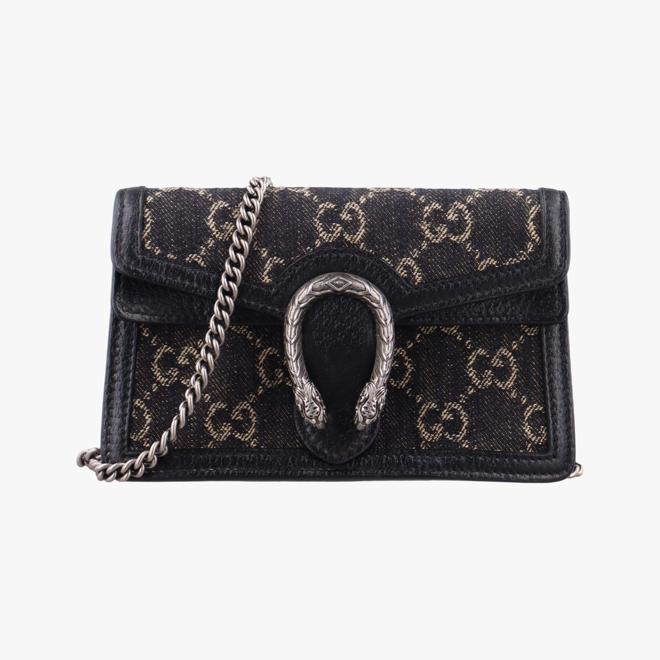 グッチGucciディオニュソス ブラック デニム×レザー 476432