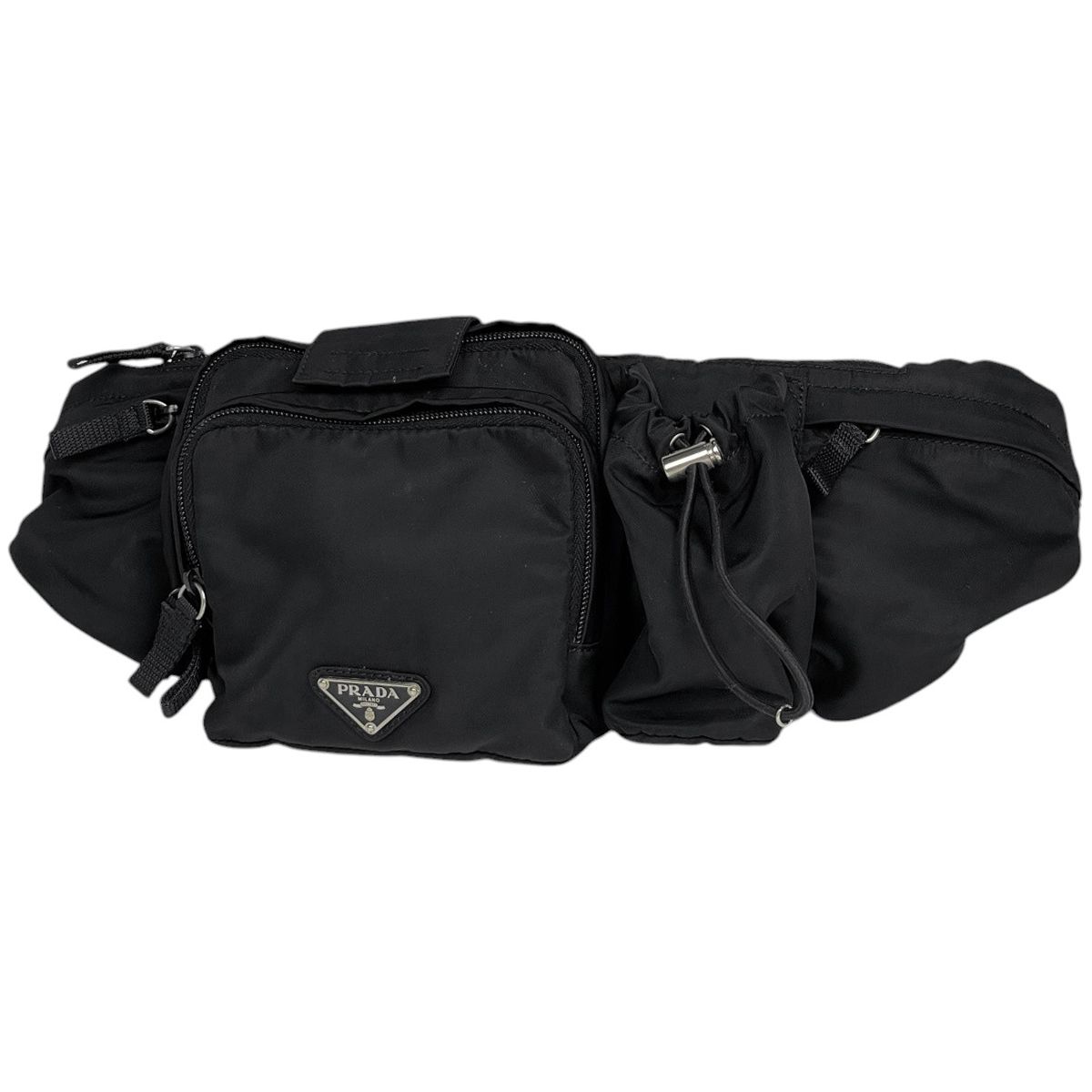 プラダ PRADA ボディバッグ ロゴプレート ナイロン ネロ(ブラック) VA0056 レディース 【中古】