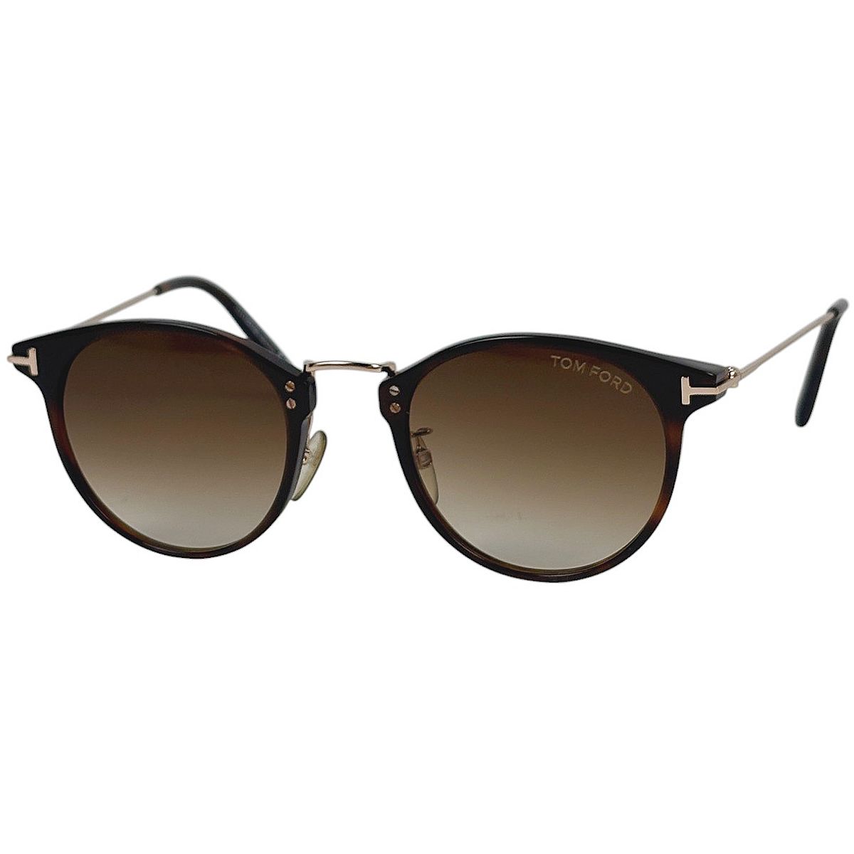 トムフォード TOM FORD サングラス Jamieson プラスチック ブラウン TH673 レディース 【中古】
