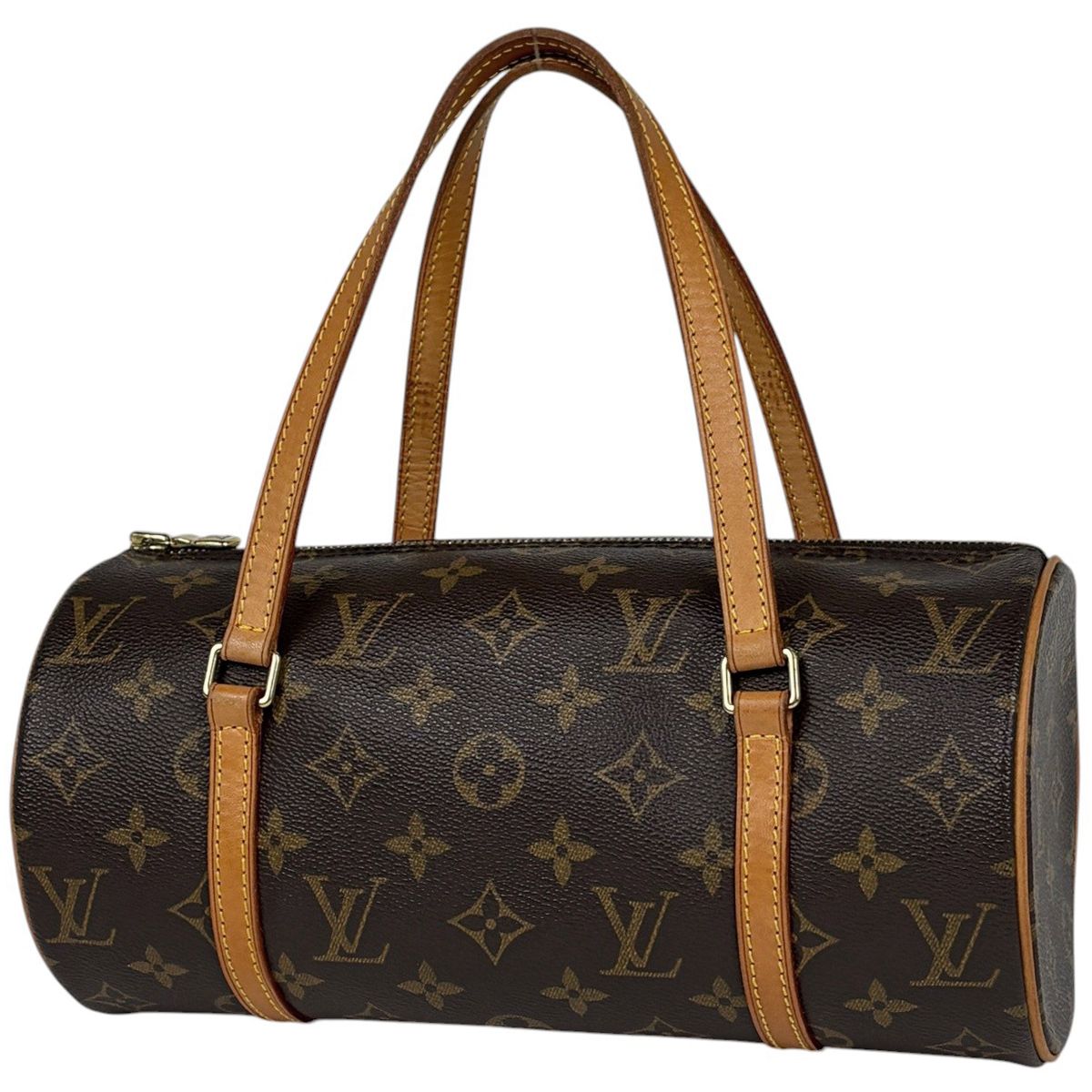 ルイ・ヴィトン Louis Vuitton パピヨン26 ハンドバッグ バレルバッグ 筒型 旧型 モノグラム ブラウン M51386 レディース 【中古】