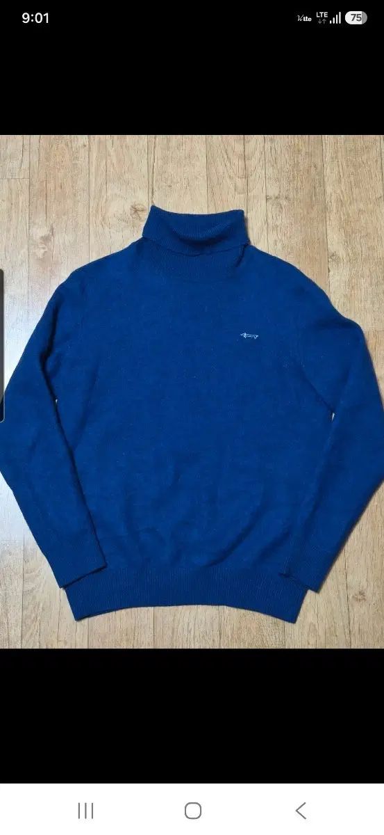 (高品質) LOUIS CASTEL ルイカステル ゴルフ ウール100% タートルネック 長袖 ニットTシャツ 95 DARK BLUE 色