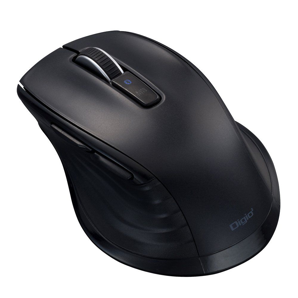 Digio2 F_line 5ボタンBlue LED マウス 無線 Bluetooth 静音 ブラック 48411 [ブラック] [Mサイズ] [無線(Bluetooth)]