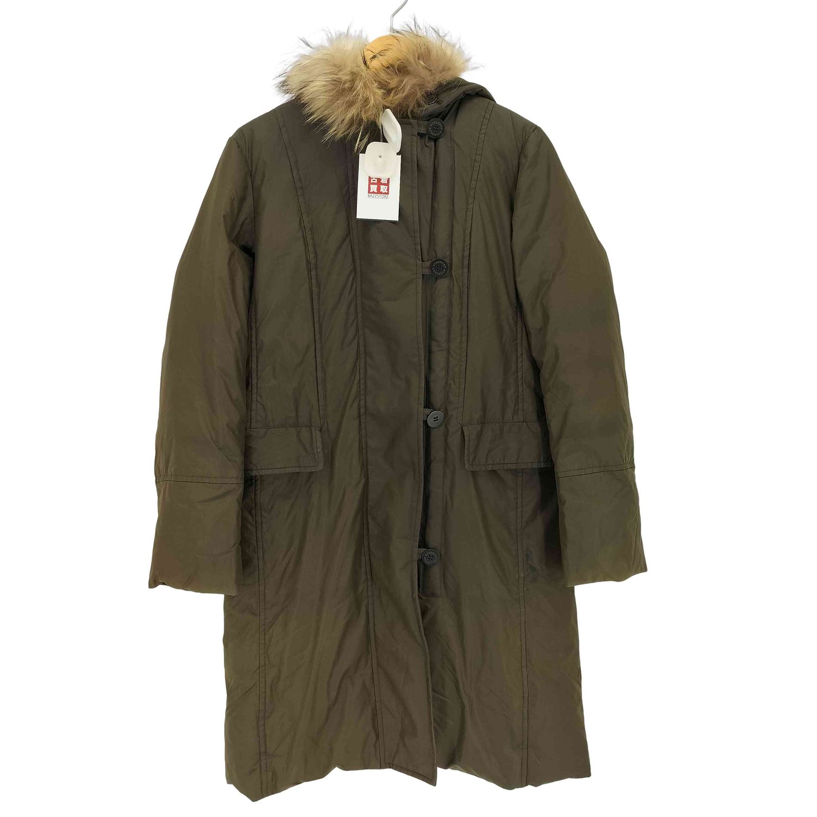 バーバリーロンドン BURBERRY LONDON 裏ノバチェック ラクーンファー ダウンコート レディース 40 15,162円