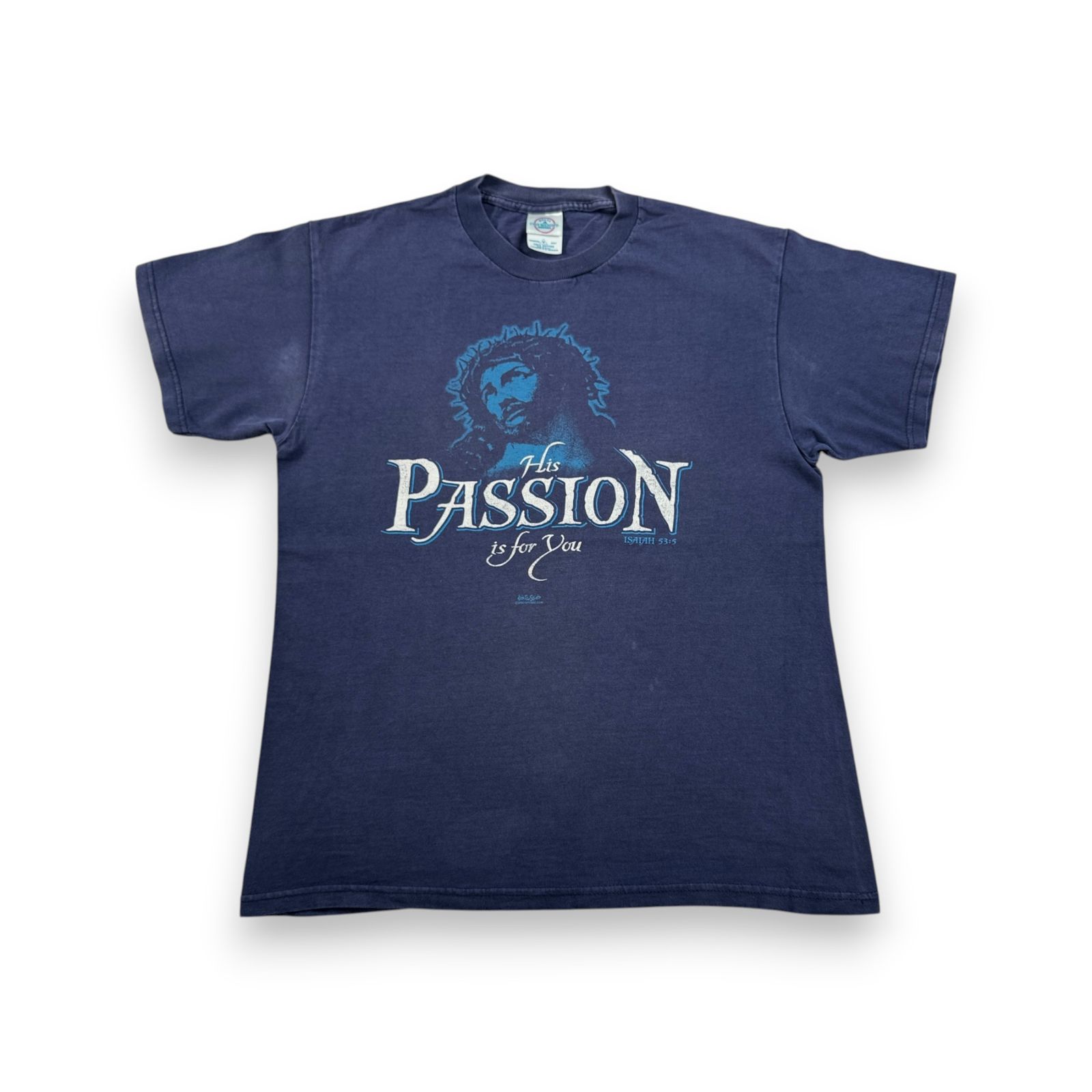 00s ジーザス キリスト ビンテージ Tシャツ ネイビー Passion M USA 半袖 古着 y2k 2603-0012 7,623円