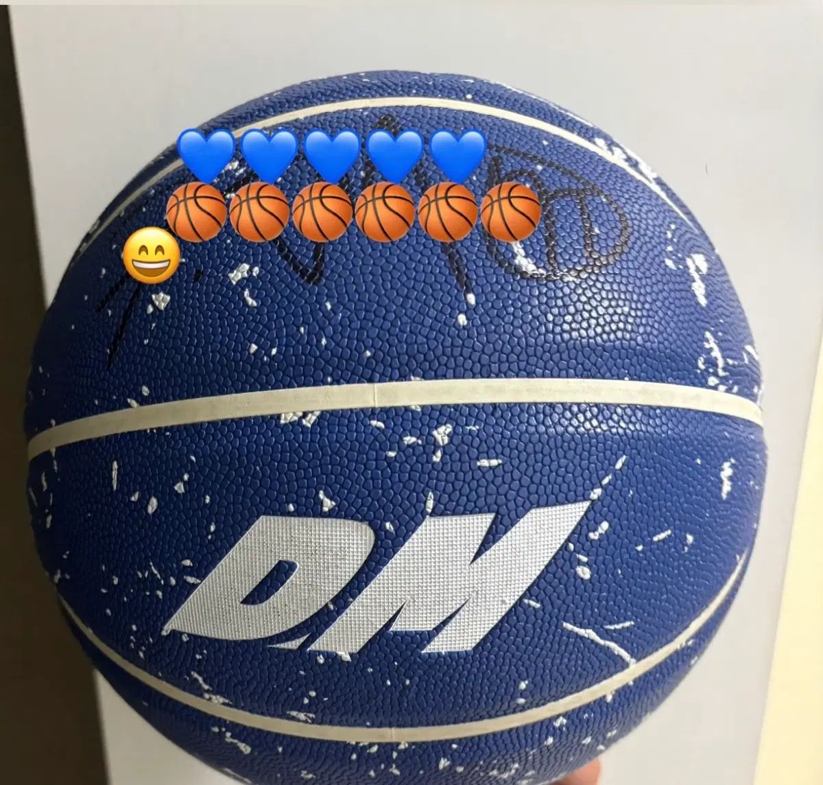 ドンマン サイン入り バスケットボールブルー