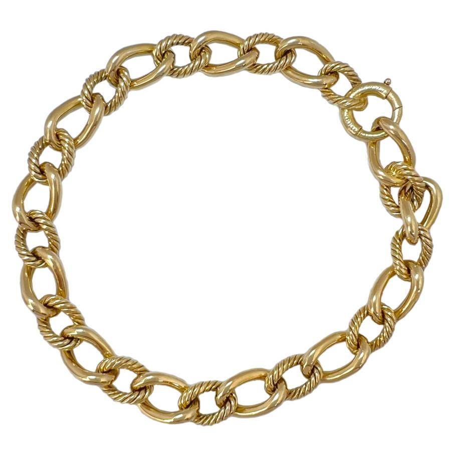 CARTIER　カルティエ　ブレス　アンティーク　18KT　ツイスト　ロープ　チェーン　K18 YG　レア　希少