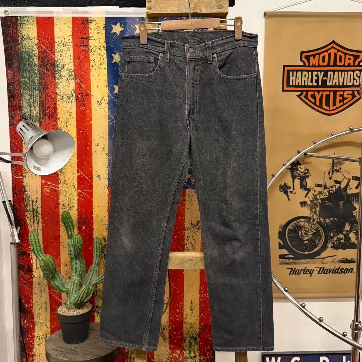 90s リーバイス 505 made USA ブラックジーン ブラックデニム パンツ N2415