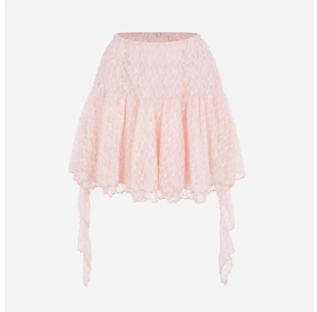 LOAR ローズ下 Frill Lace Skirt ピンク s