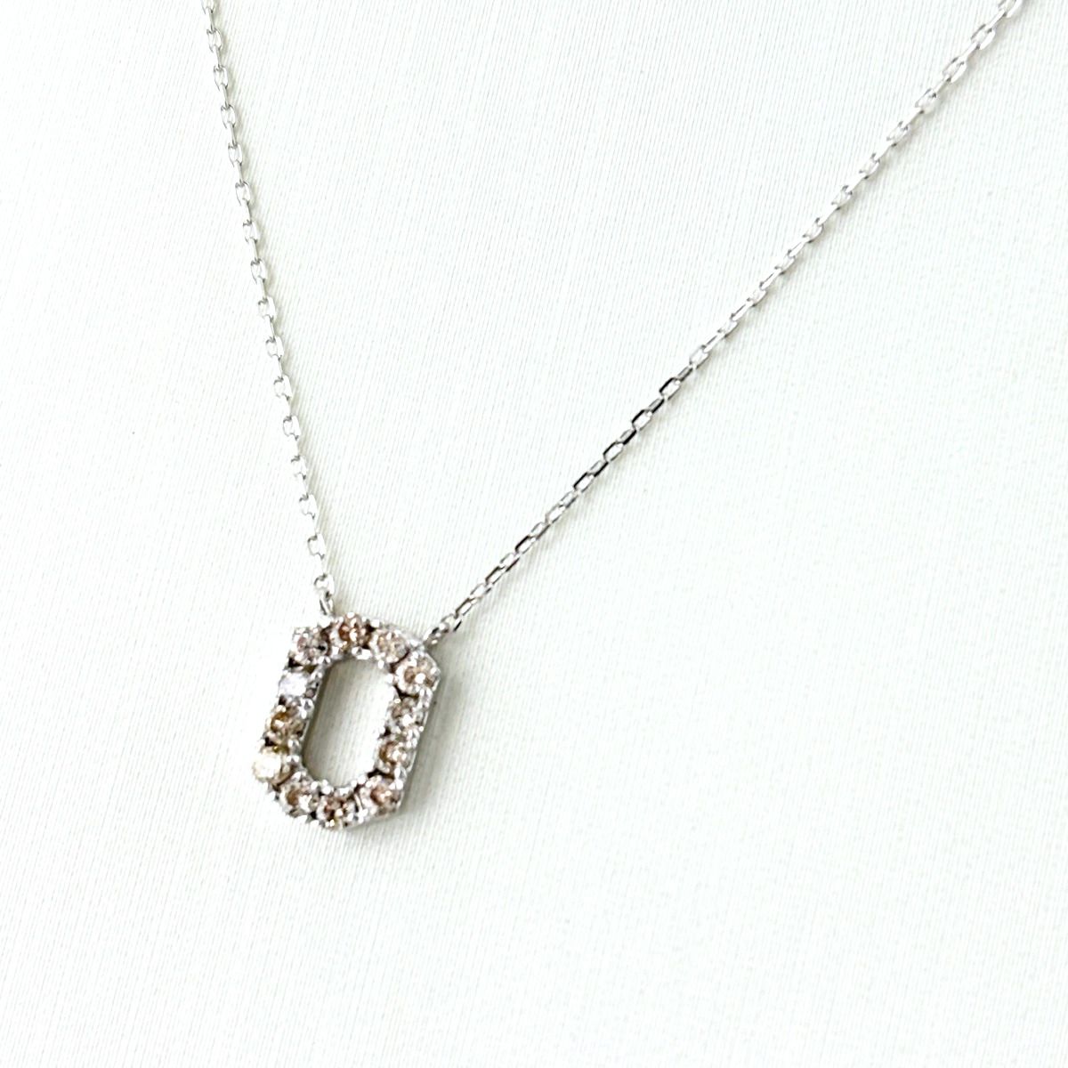 メレダイヤ WG ホワイトゴールド ペンダント ネックレス K18 WG ダイヤモンド レディース 【中古】