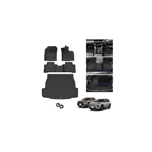 N◆Mixsuper 新型 RAV4 60系 フロアマット ラゲッジマット 3D トランクマット 2025年12月~ ラヴフォー カスタムパーツ | 車種専用設計,TPE素材,立体,耐摩擦,耐汚れ,4点セット dc63ed9b
