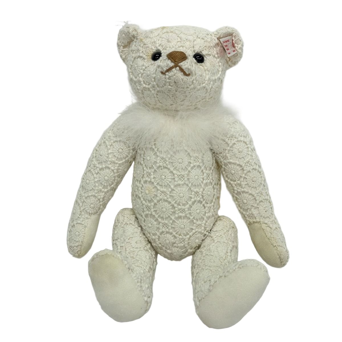 Steiff(シュタイフ) ぬいぐるみ美品 - 白 テディベア/シャンティリー/レース/2012年/1500体限定