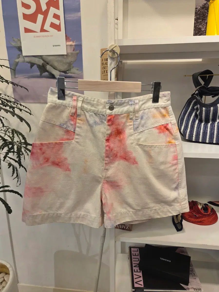 イザベルマラン タイダイ染め デニム ショートパンツ ハーフパンツ