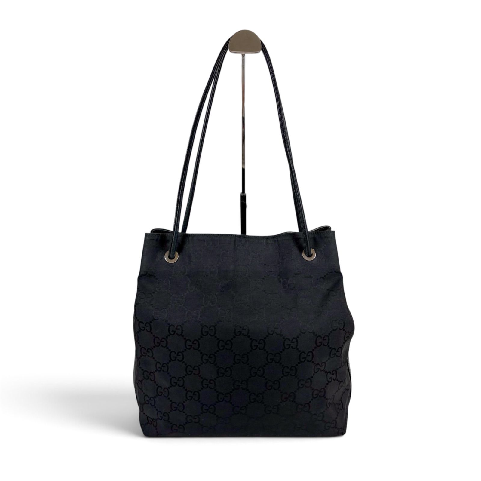 GUCCI GG Nylon Canvas Shoulder Bag グッチ GGナイロンキャンバス ショルダーバッグ トートバッグ　ブラック　黒
