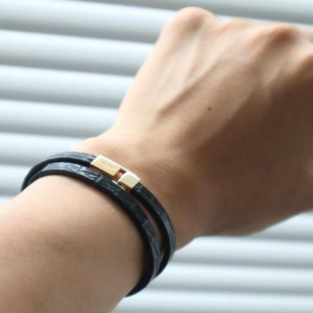 サンローラン ブレスレット メンズ ダブルラップブレスレット SAINT