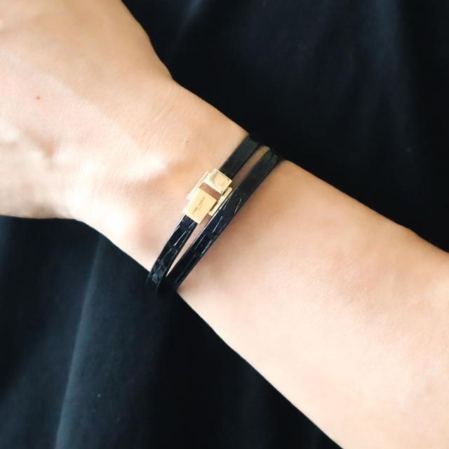 サンローラン ブレスレット メンズ ダブルラップブレスレット SAINT
