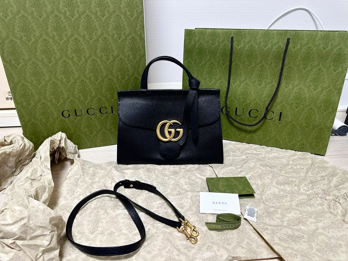 S級 正規品 / 付属品含む GUCCI グッチ GGマーモント マーモント トップハンドルバッグ スモール ショルダーバッグ クロスバック 90,576円