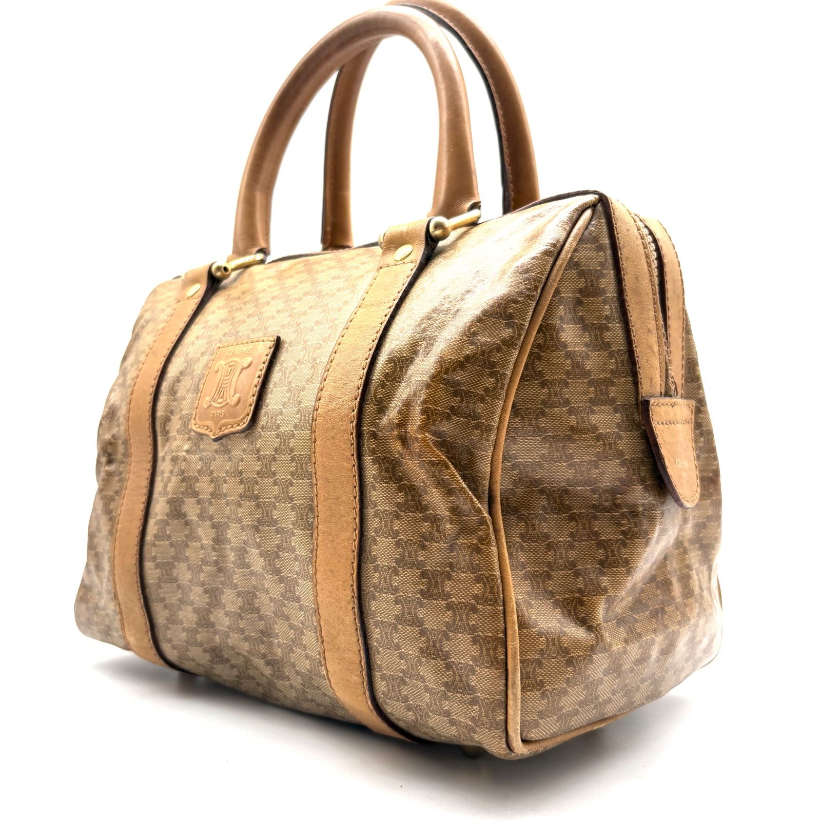 【希少✨】CELINE Vintage Macadam Mini Boston Bag Handbag セリーヌ ヴィンテージ マカダム ミニボストンバッグ ハンドバッグ