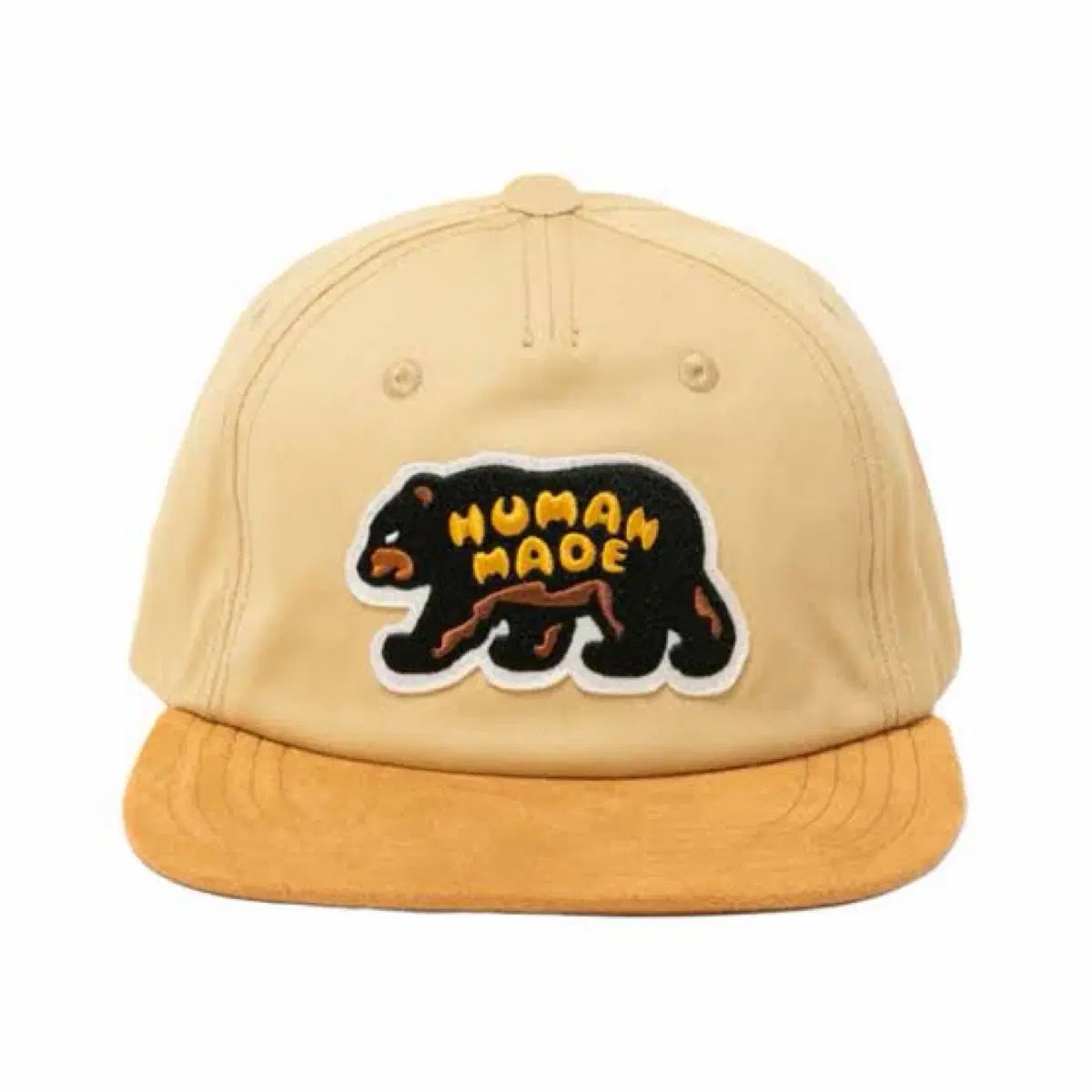 OS HUMAN MADE ヒューマンメイド クマ パッチ 6パネル キャップ カーキ