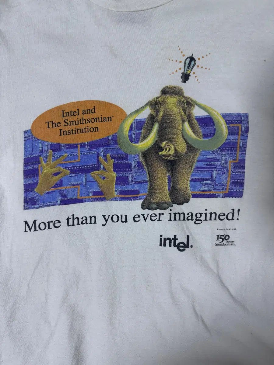 90s usa intel smithsonian 맘모스 プロモ Tシャツ