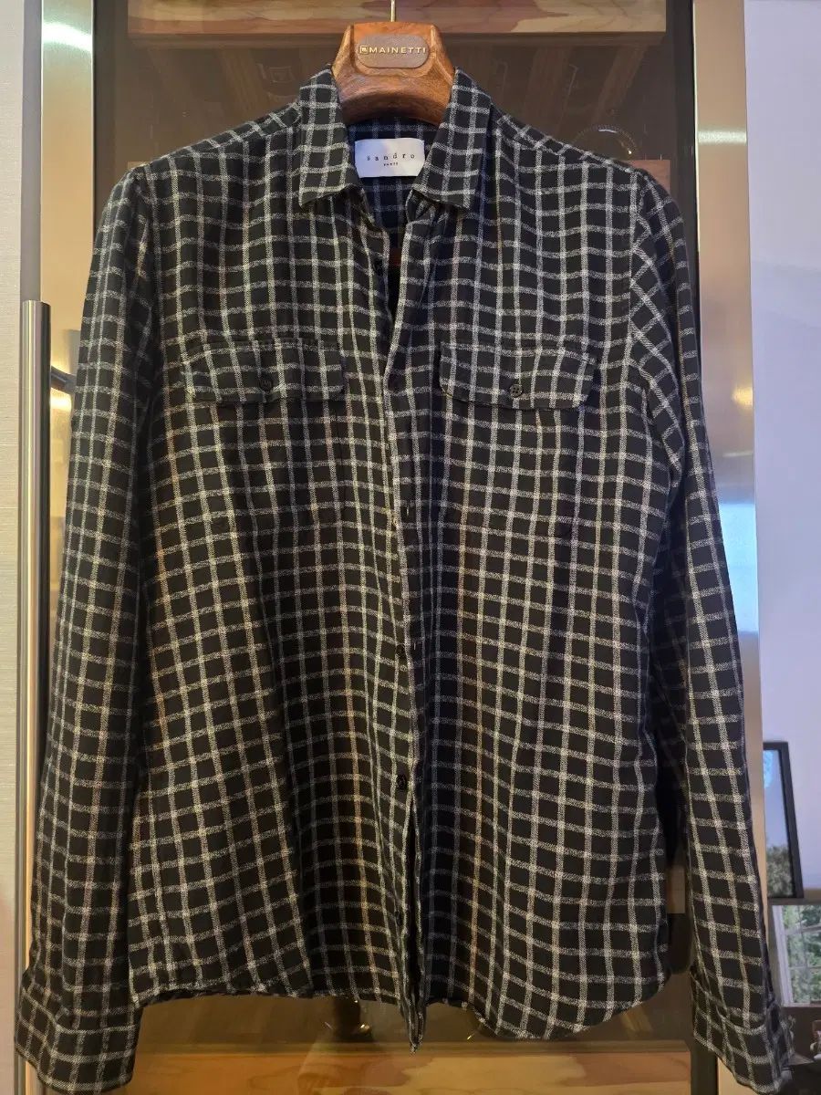 SANDRO サンドロ チェック柄シャツ XLサイズです
