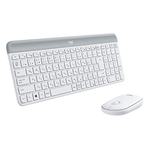 Logicool 静音 ワイヤレスマウス キーボード セット MK470OW オフホワイト 薄型 USB接続 小型 ワイヤレス マウス ワイヤレスキーボード 薄型 テンキー 無線 Windows Chrome Surface MK470 国内正規品mt