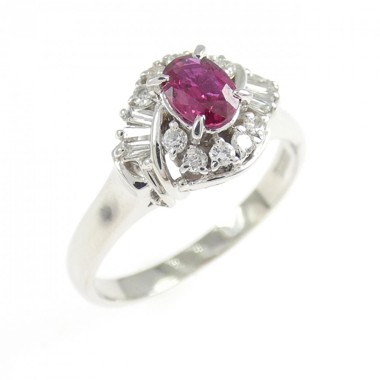 PT900 ルビー リング 0.31CT