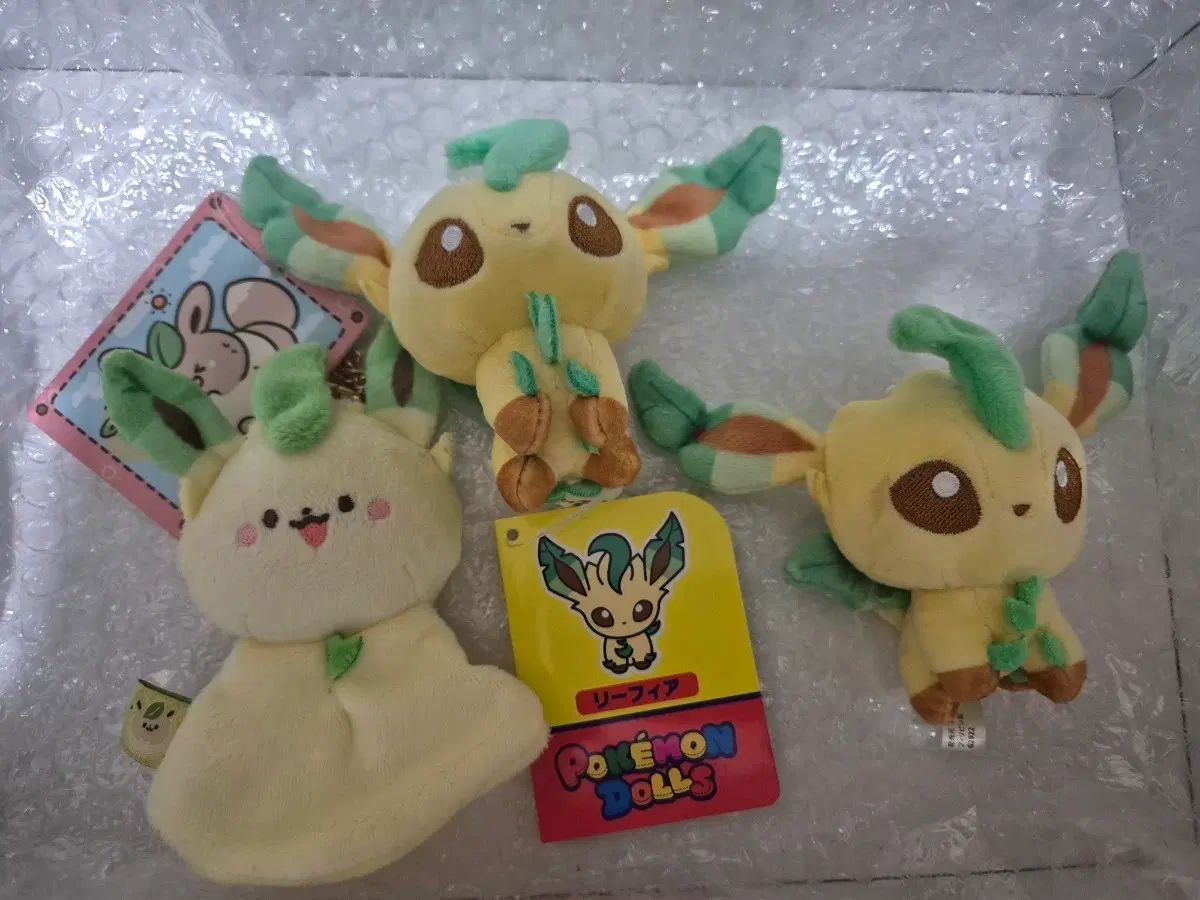 ポケットモンスター リーフィア マスコット ぬいぐるみ 2+1種 まとめ