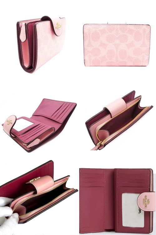 [Ｍｙ　Ｏｒｇａｎｙｅｅ] レディース 財布 通販 L型 ショルダー二つ折り財布 ミディアム コーナー ジップウォレット シグネチャー キャンバス アウトレット (ピンク) [並行輸入品]pms