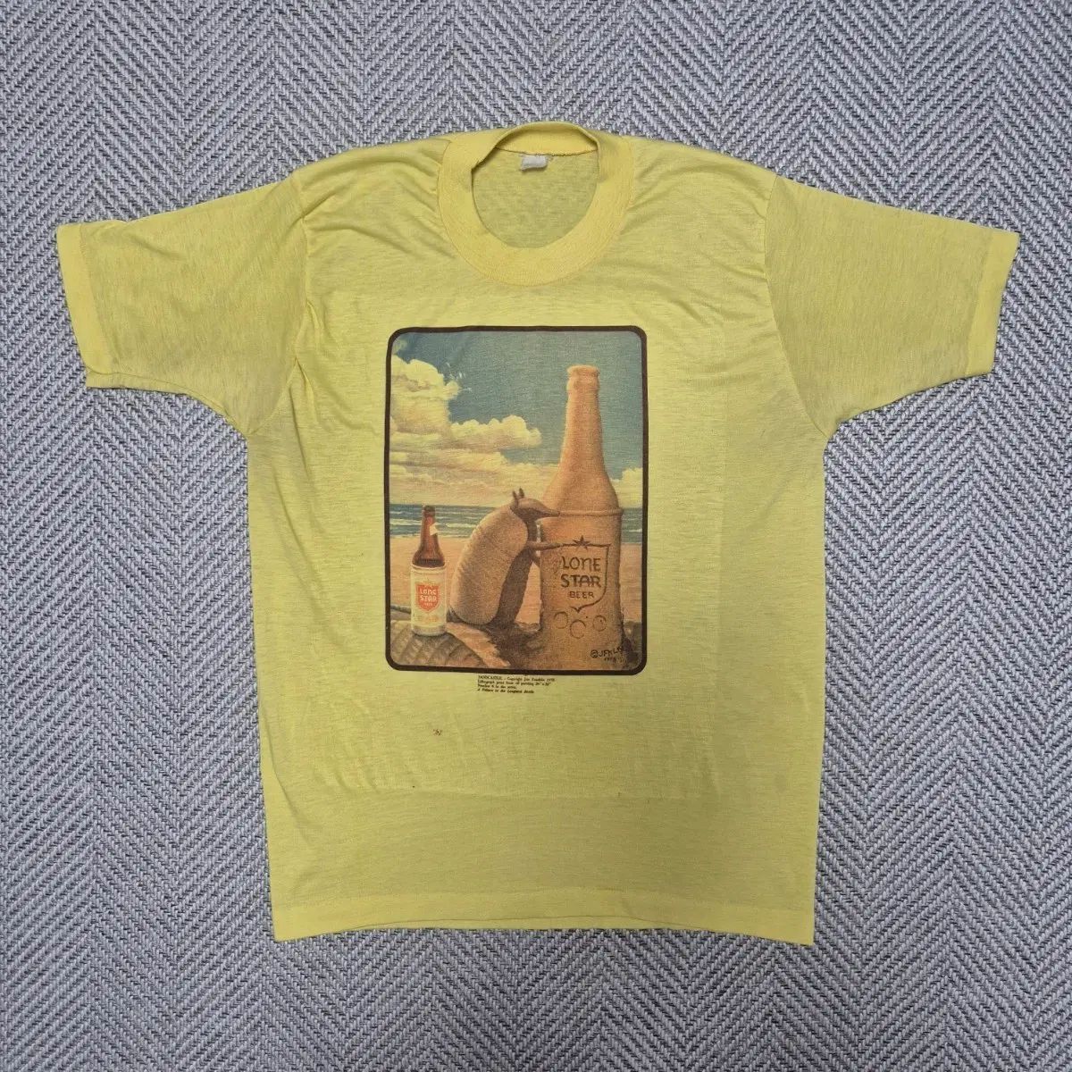70s Lone Star Beer シングルステッチ Tシャツ (M)